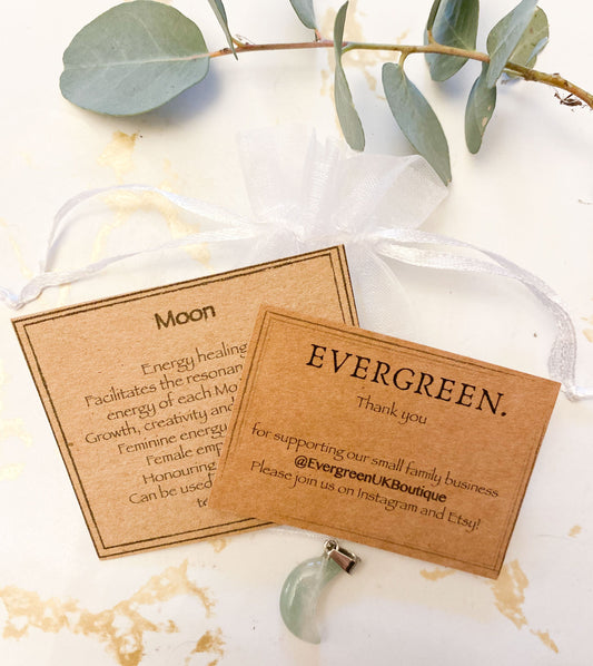 Crystal Moon Pendant - Healing, Growth & Manifestation