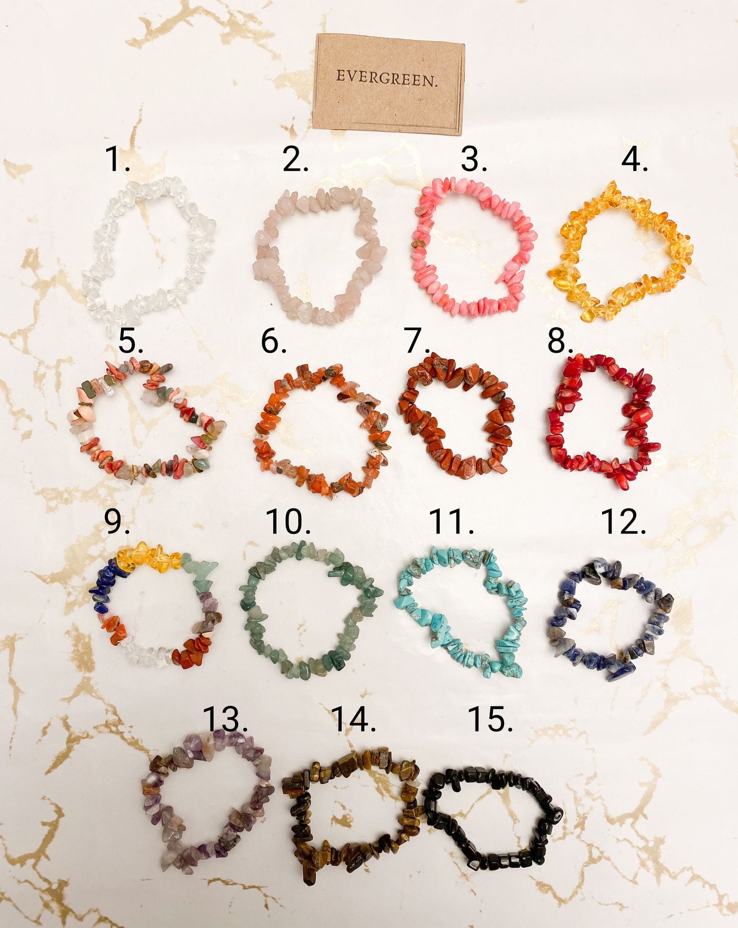Beautiful Crystal Chip Bracelet - Wide Variety Available