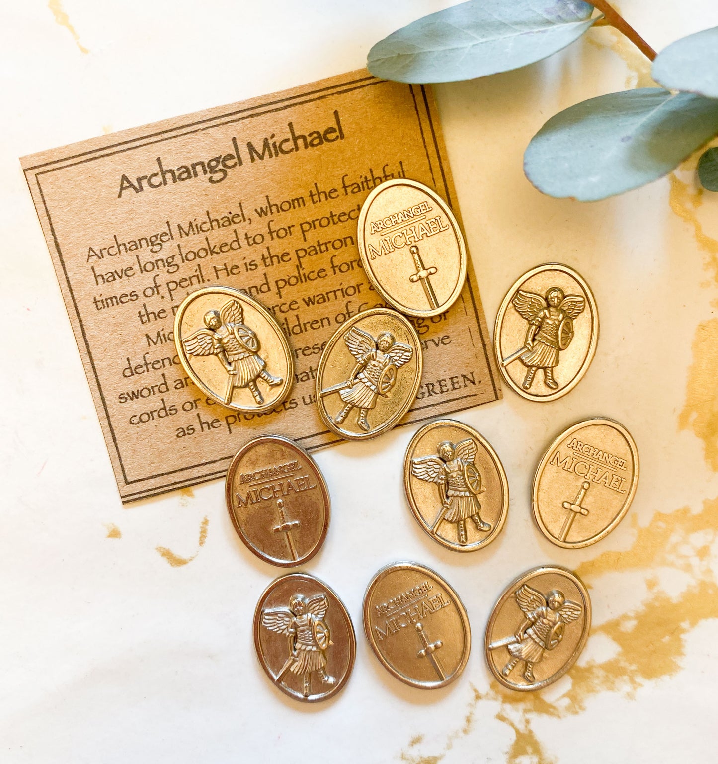 Beautiful Silver Archangel Token - Gabriel, Michael, Uriel & Raphael