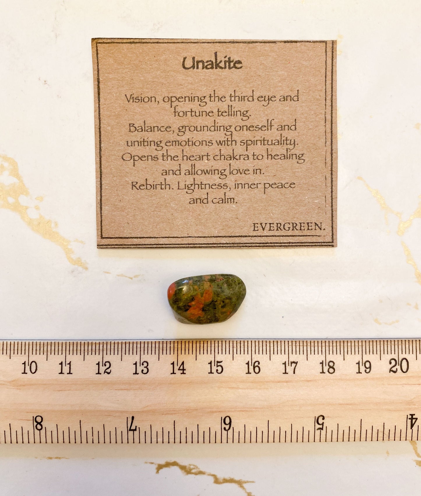 Unakite Crystal Tumbled Stone - Grounding, Healing & Vision