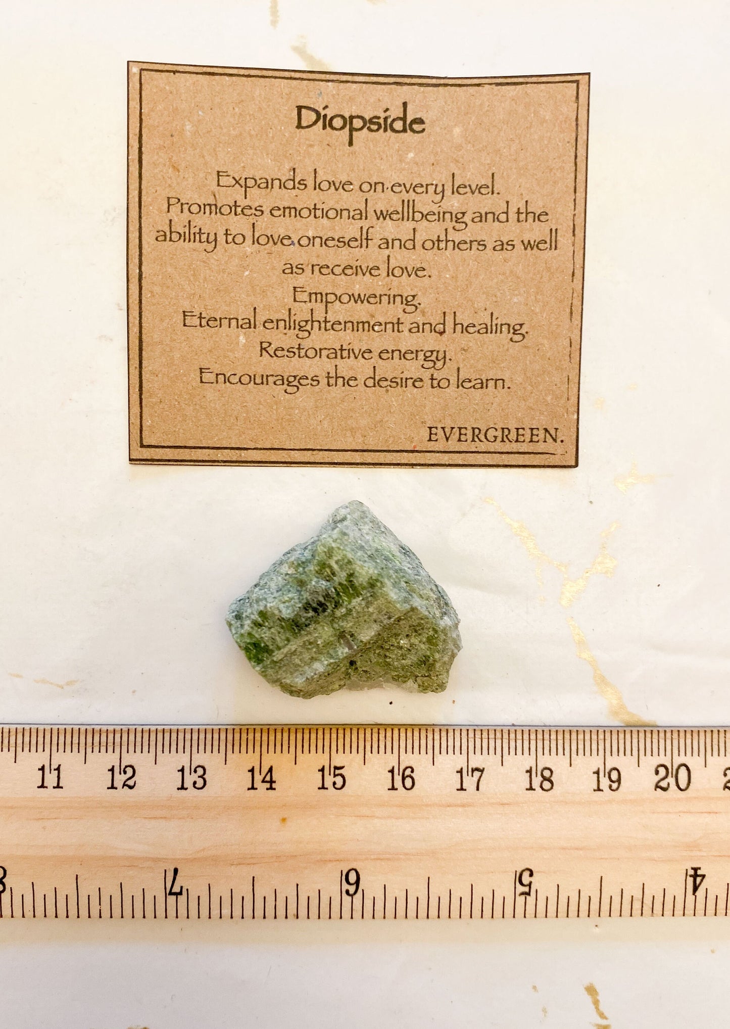 Raw / Rough Diopside Crystal - Love, Wellbeing & Empowerment