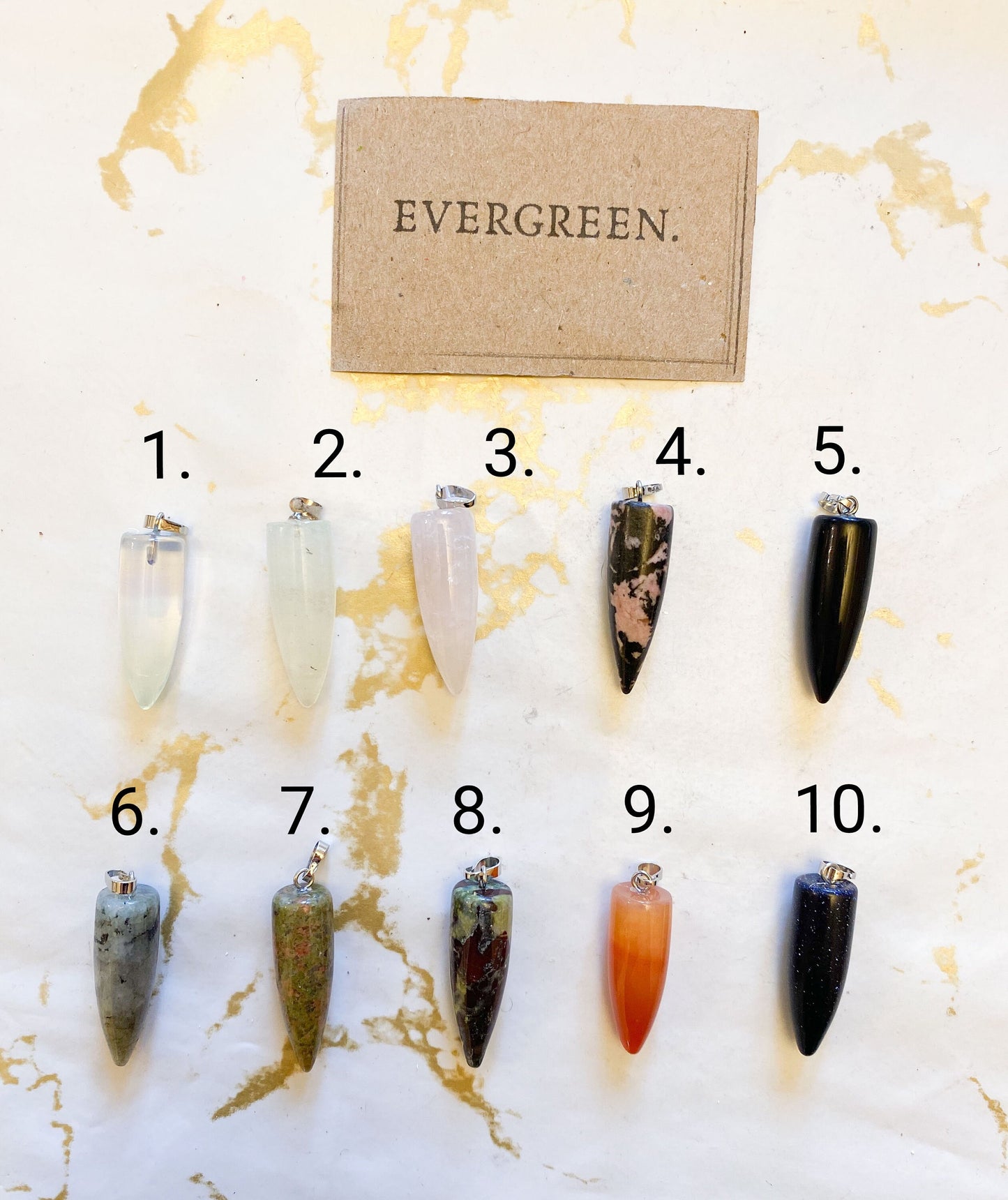 Stunning Crystal Smooth Point Pendants - Wide Variety Available!
