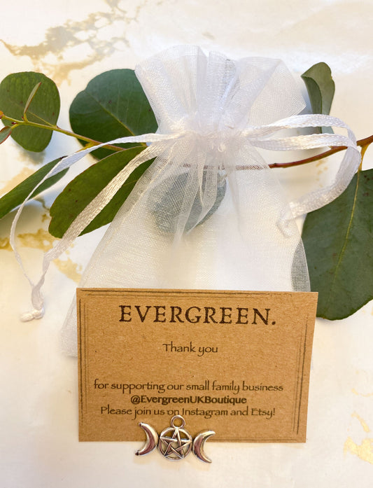 Pentagram Moon Pendant