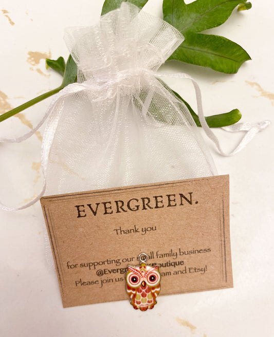 Pretty Enamel Owl Pendants - Wide Variety Of Colours