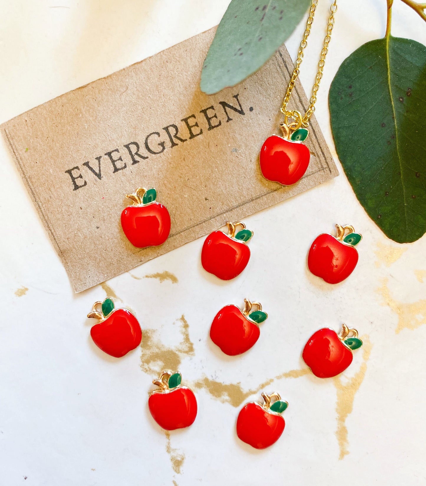 Red Apple Fruit Pendant