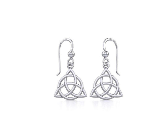 Stunning Sterling Silver Triquetra Dangle Earrings
