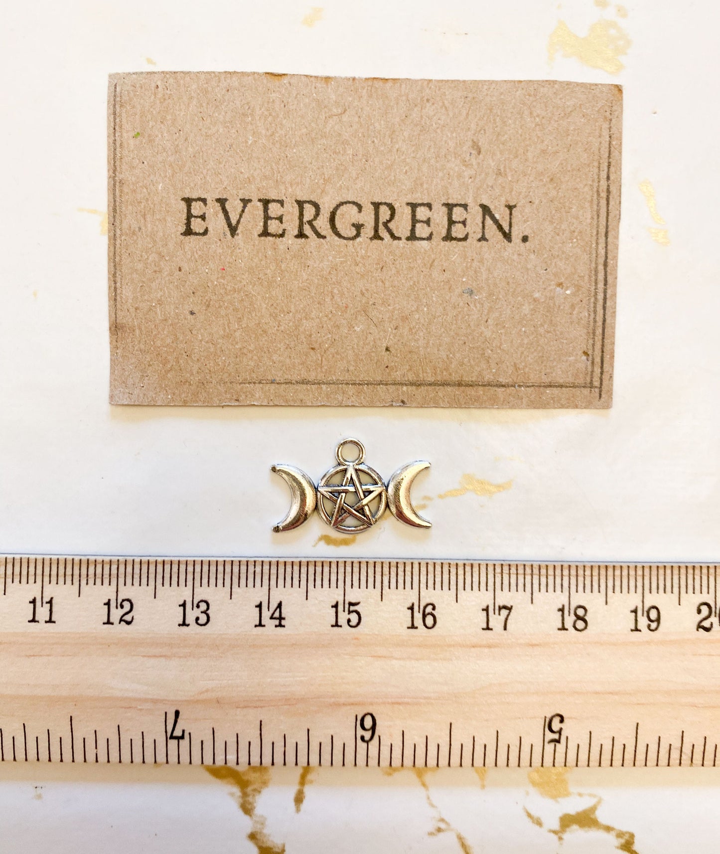 Pentagram Moon Pendant