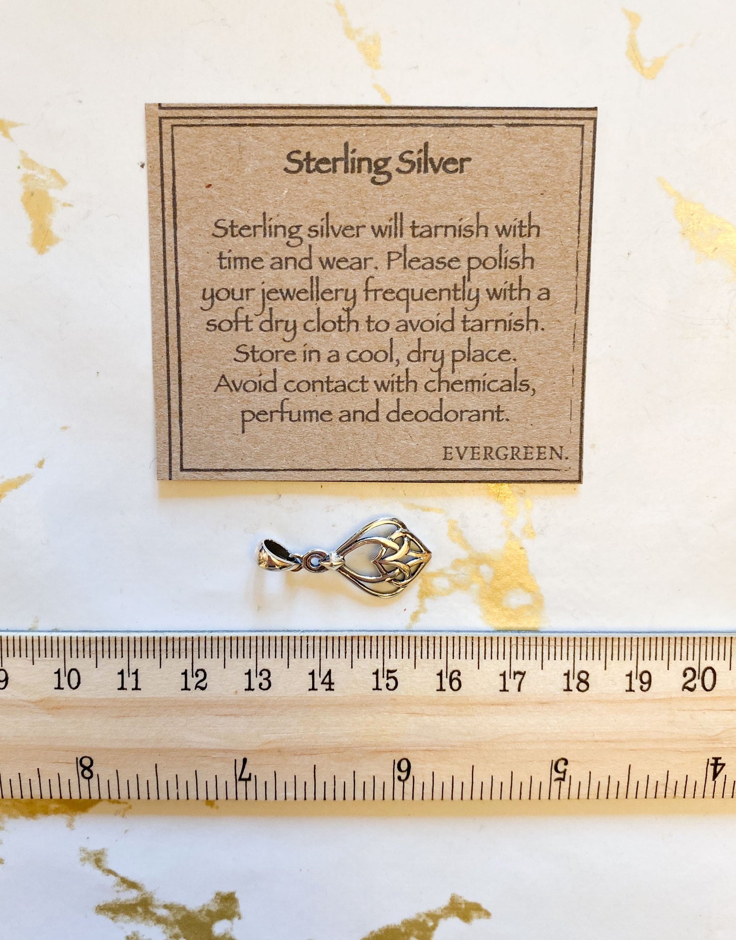 Sterling Silver Celtic Knot Teardrop Pendant