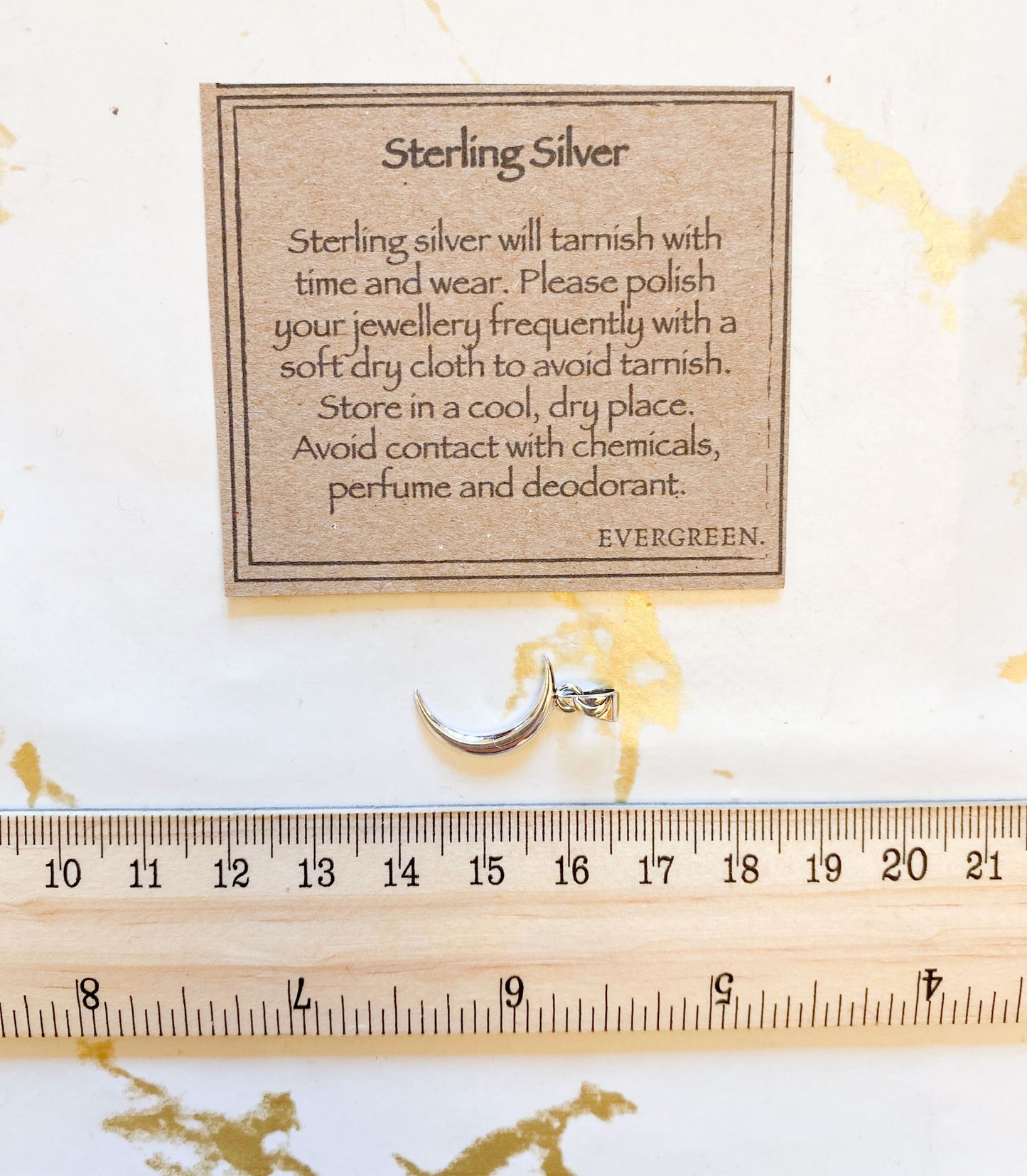 Sterling Silver Moon Pendant