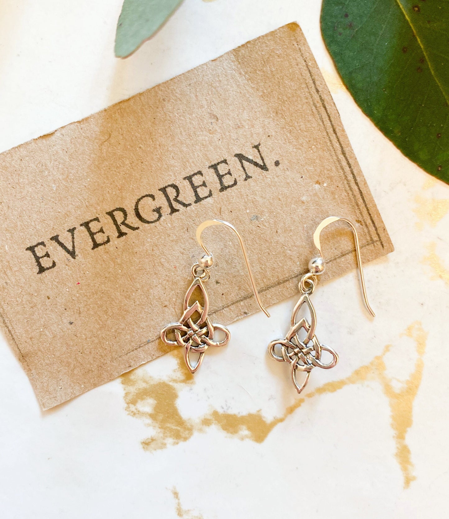 Stunning Sterling Silver Celtic Knot Dangle Earrings