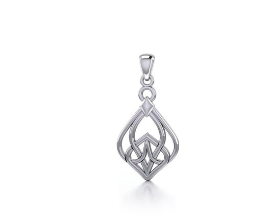 Sterling Silver Celtic Knot Teardrop Pendant