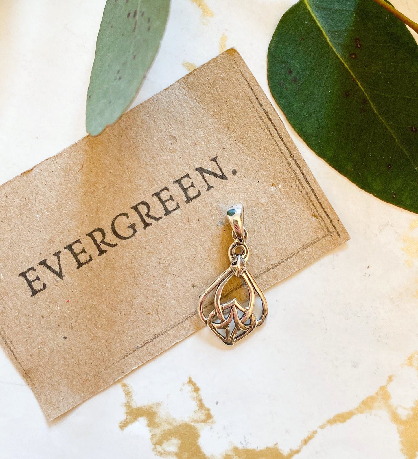 Sterling Silver Celtic Knot Teardrop Pendant
