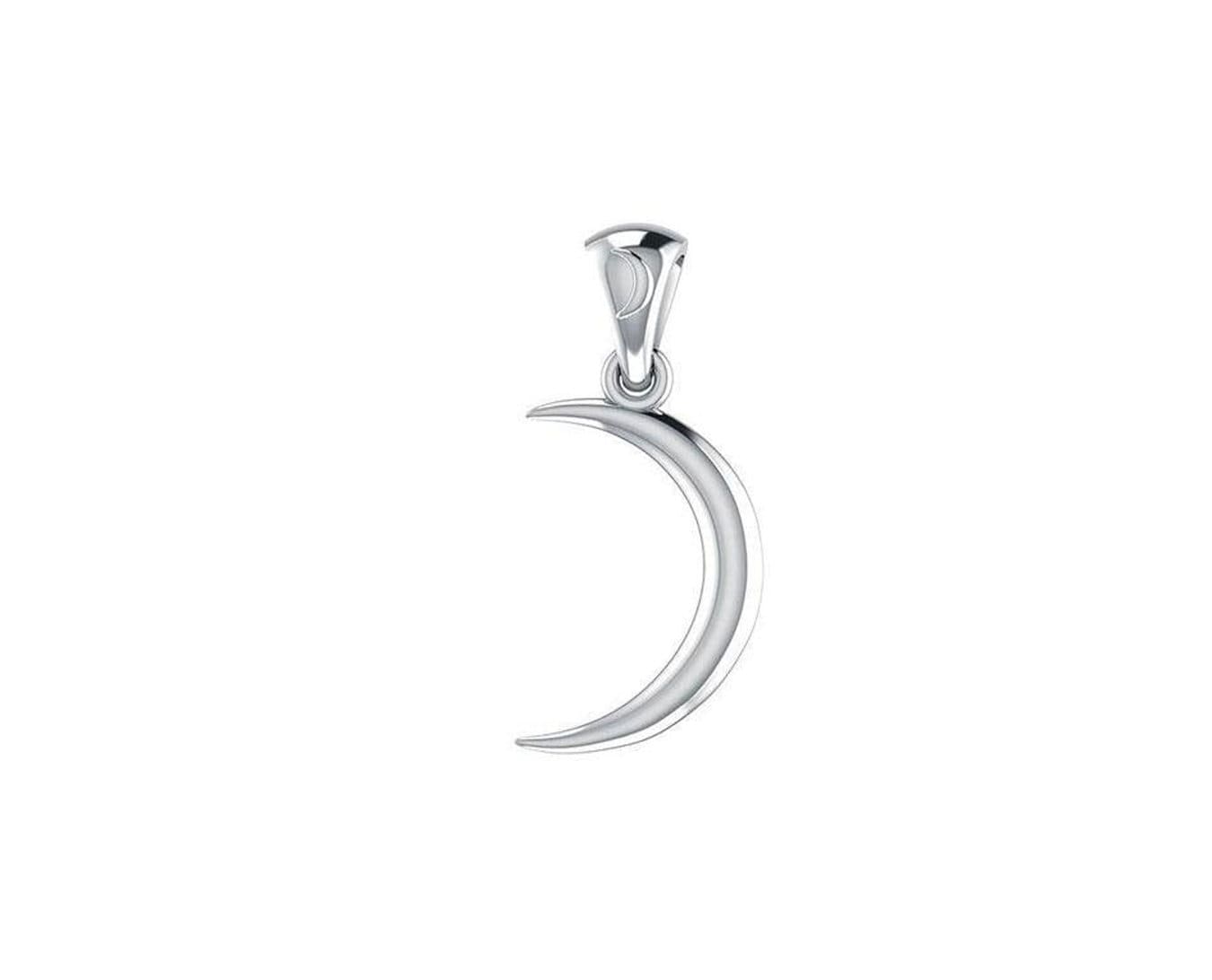 Sterling Silver Moon Pendant