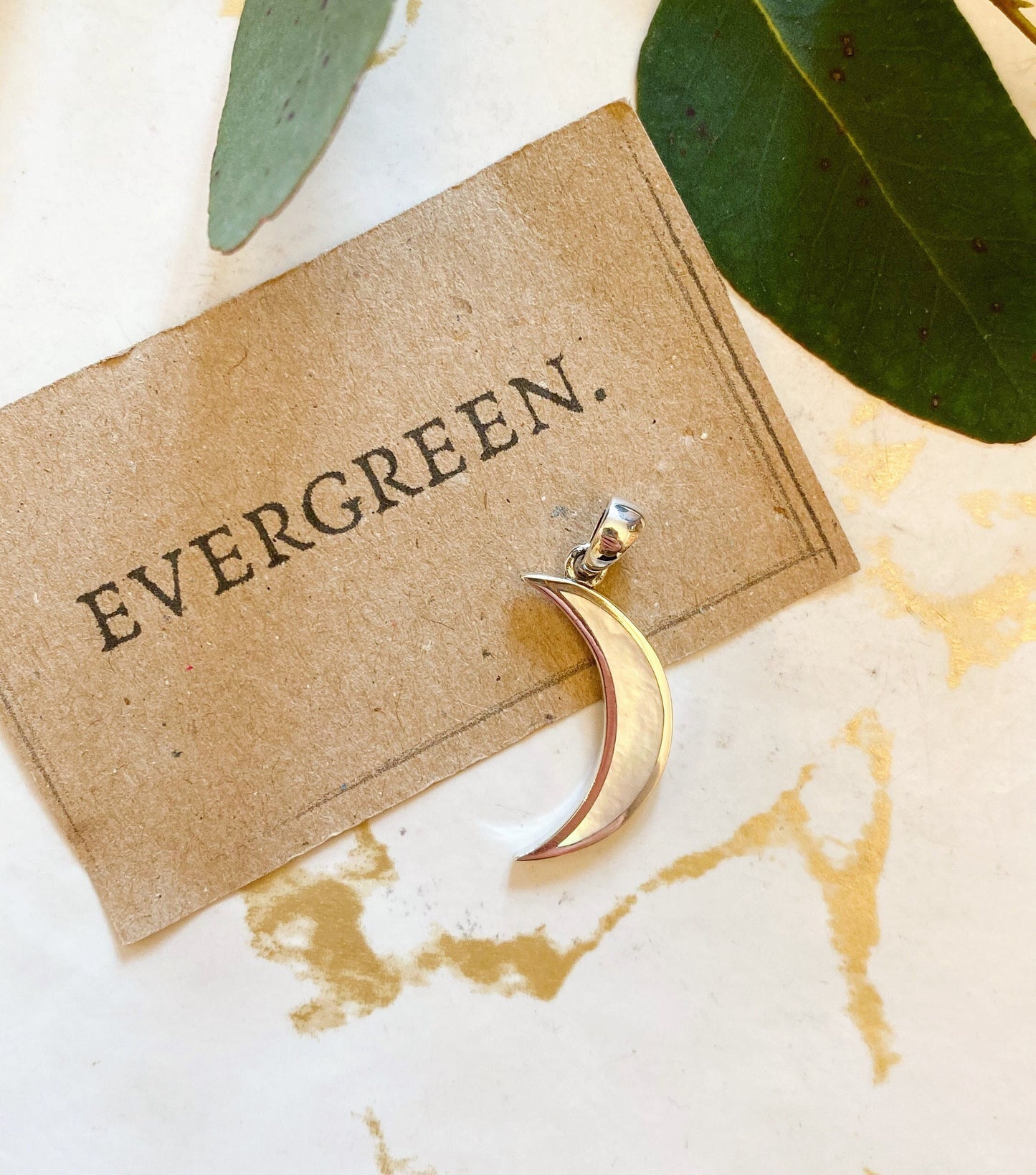 Sterling Silver & Mother Of Pearl Magic Moon Pendant