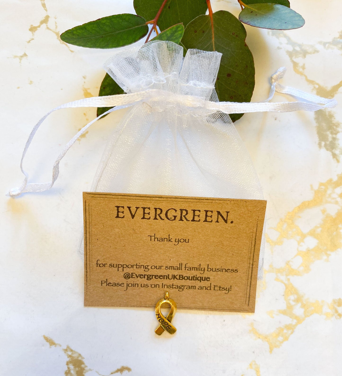 Hope Ribbon Pendant - Bronze / Silver / Gold