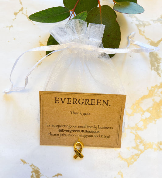 Hope Ribbon Pendant - Bronze / Silver / Gold