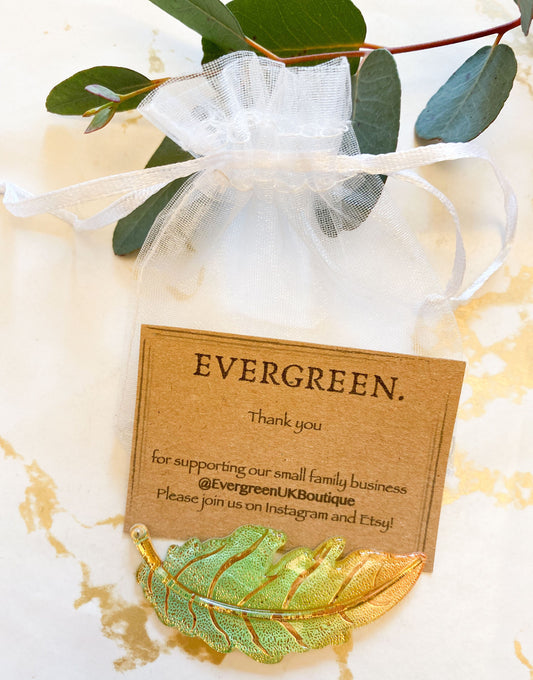 Metallic Acrylic Leaf Pendants - Wide Variety Of Colours!