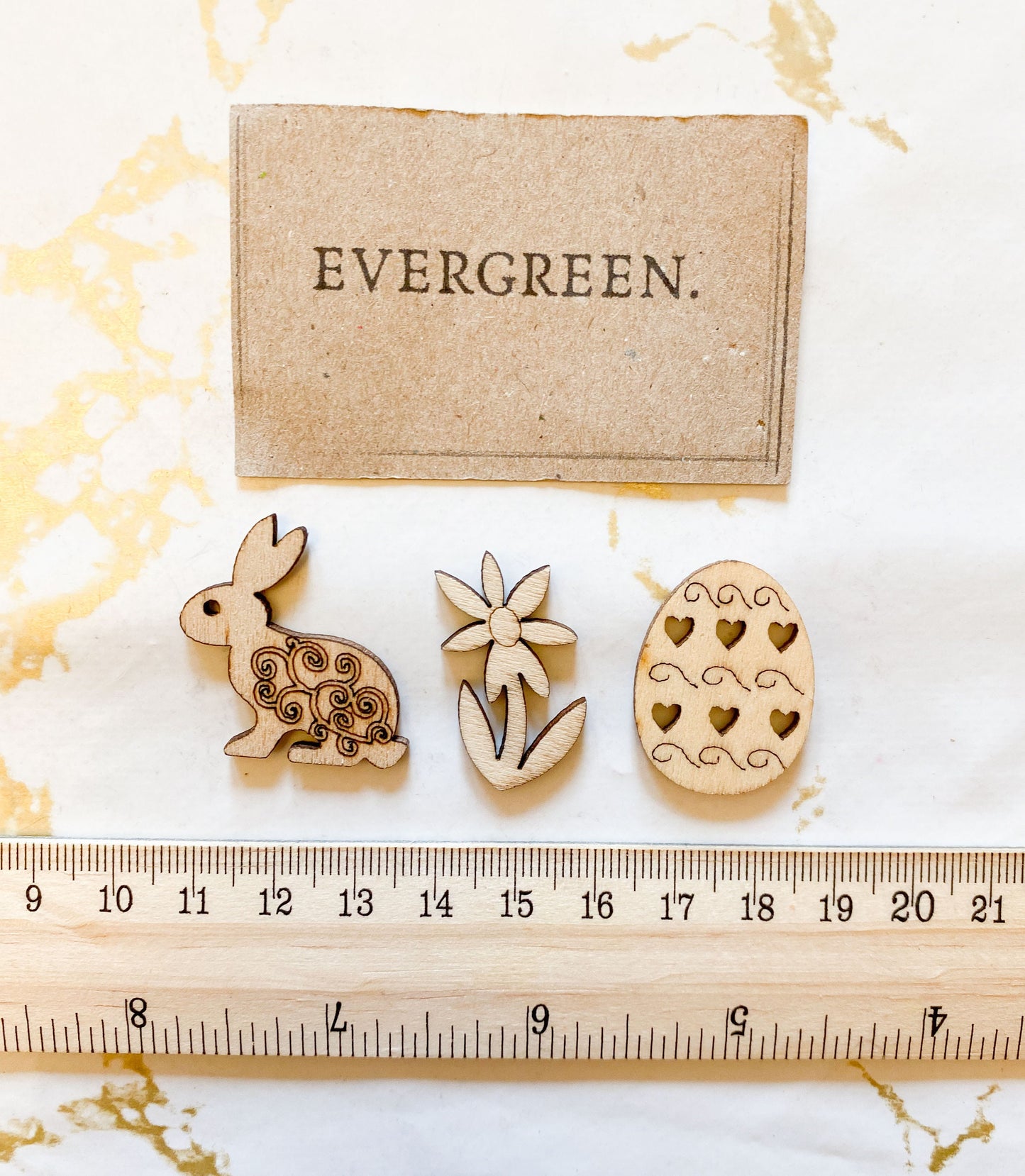 Easter Wood Art Selection (3 Pieces) - Bunny, Chick, Egg & Flowers