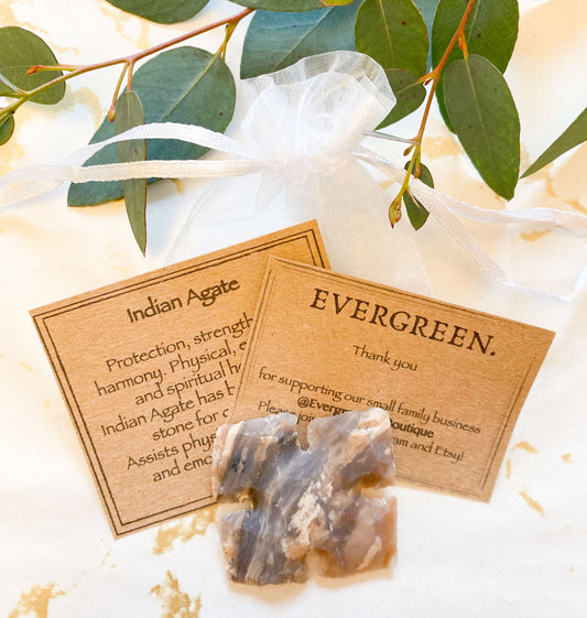 Indian Agate Crystal Square - Protection, Strength & Harmony