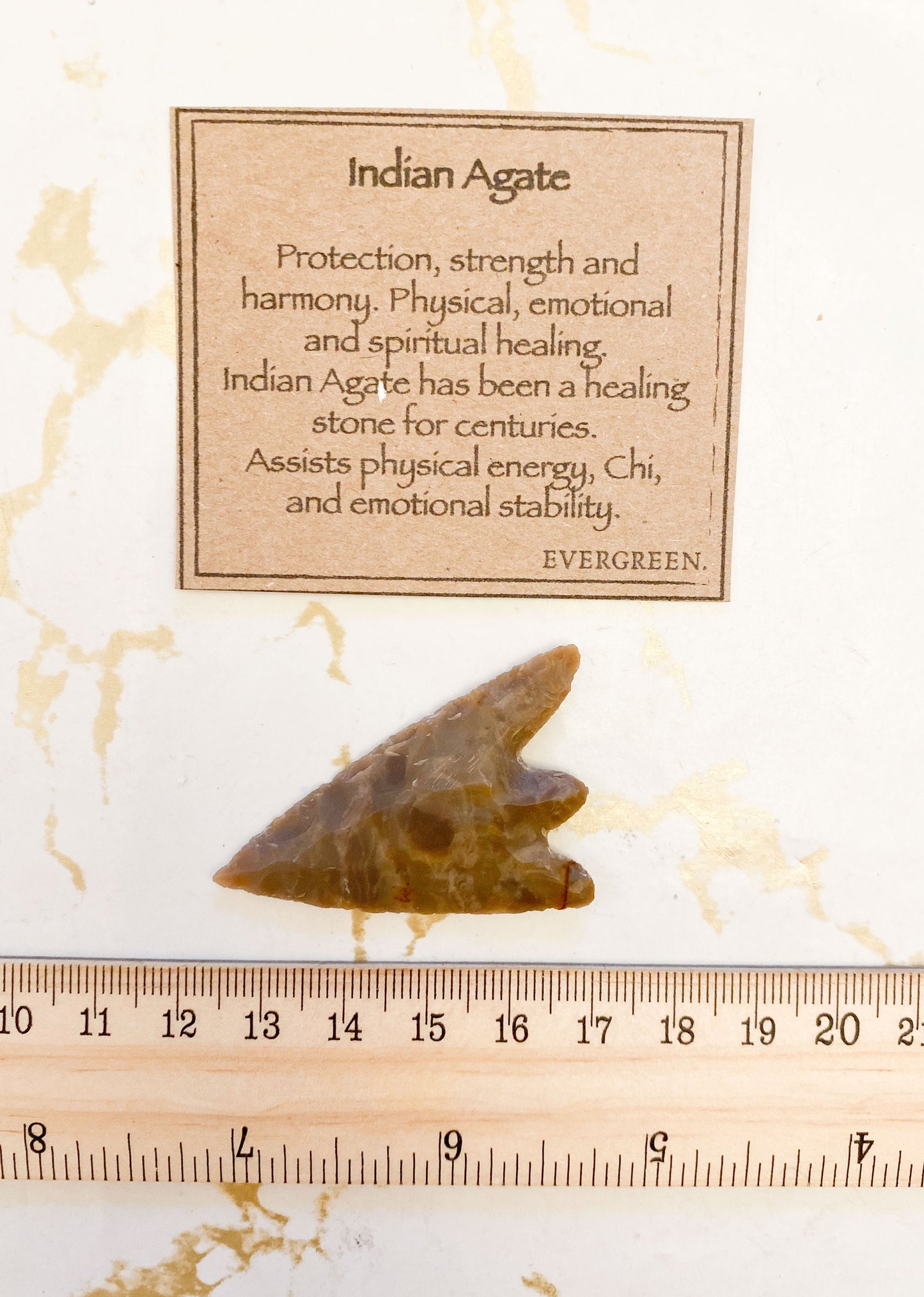 Indian Agate Crystal Arrow Head - Protection, Strength & Harmony