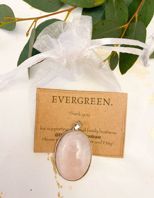 Large Oval Crystal Pendant - Wide Variety Available!