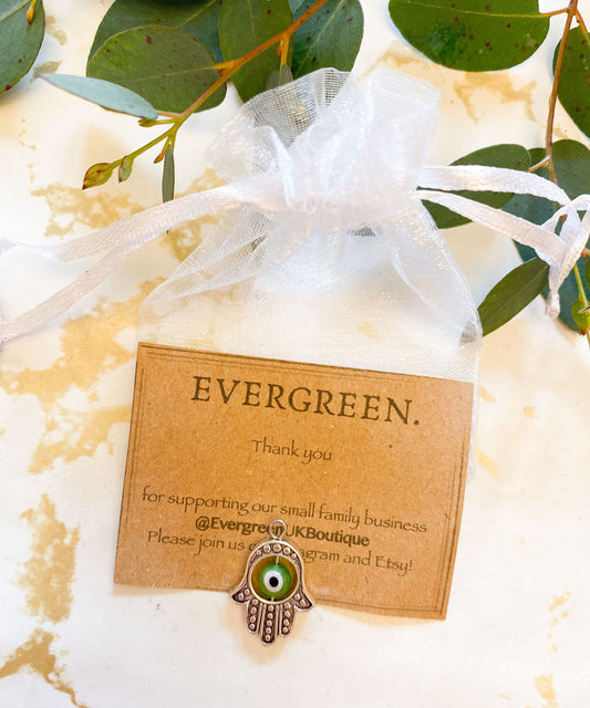 Hamsa Hand With Evil Eye Pendant - Wide Variety Of Colours Available!