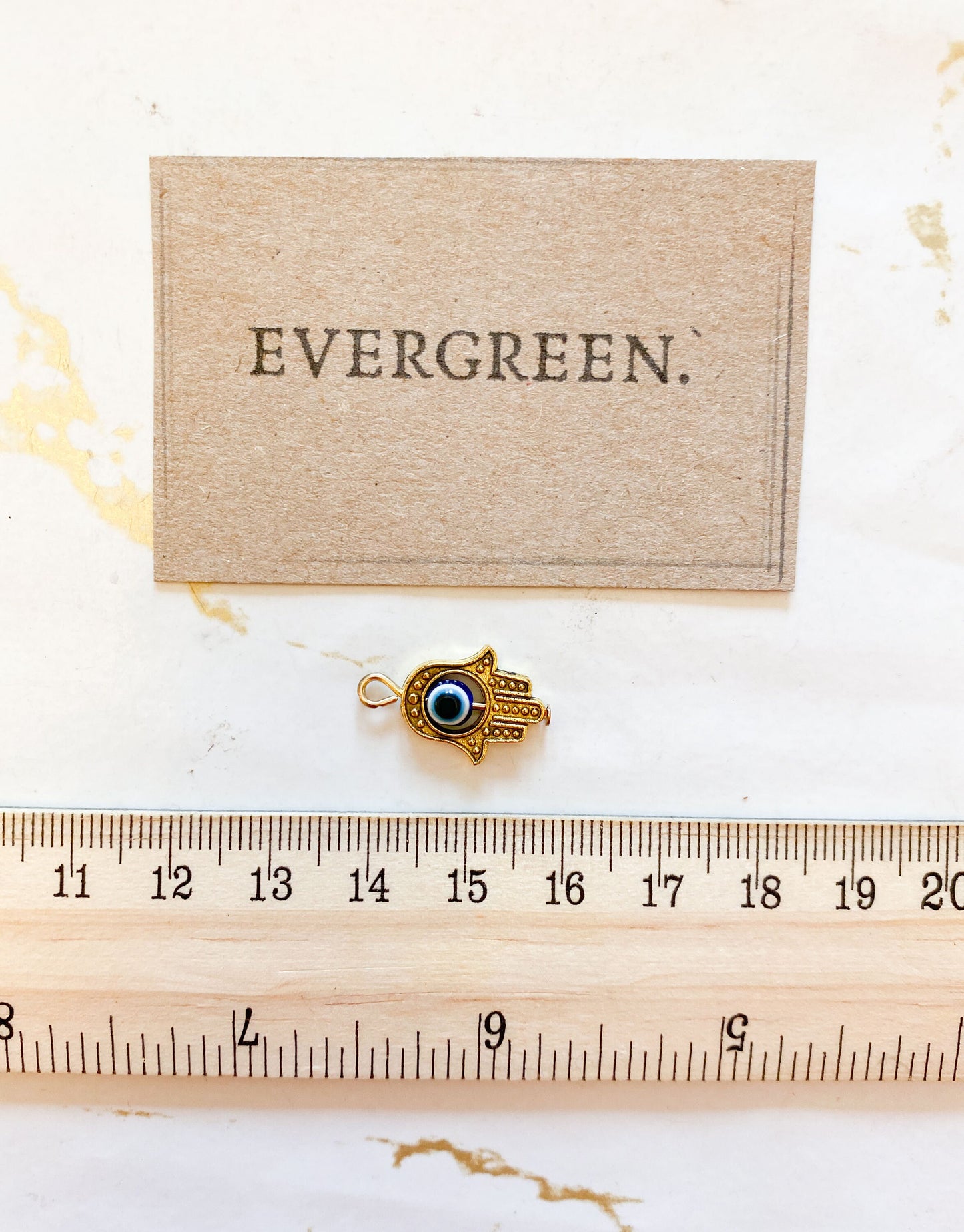 Silver / Gold Hamsa Hand Evil Eye Pendant