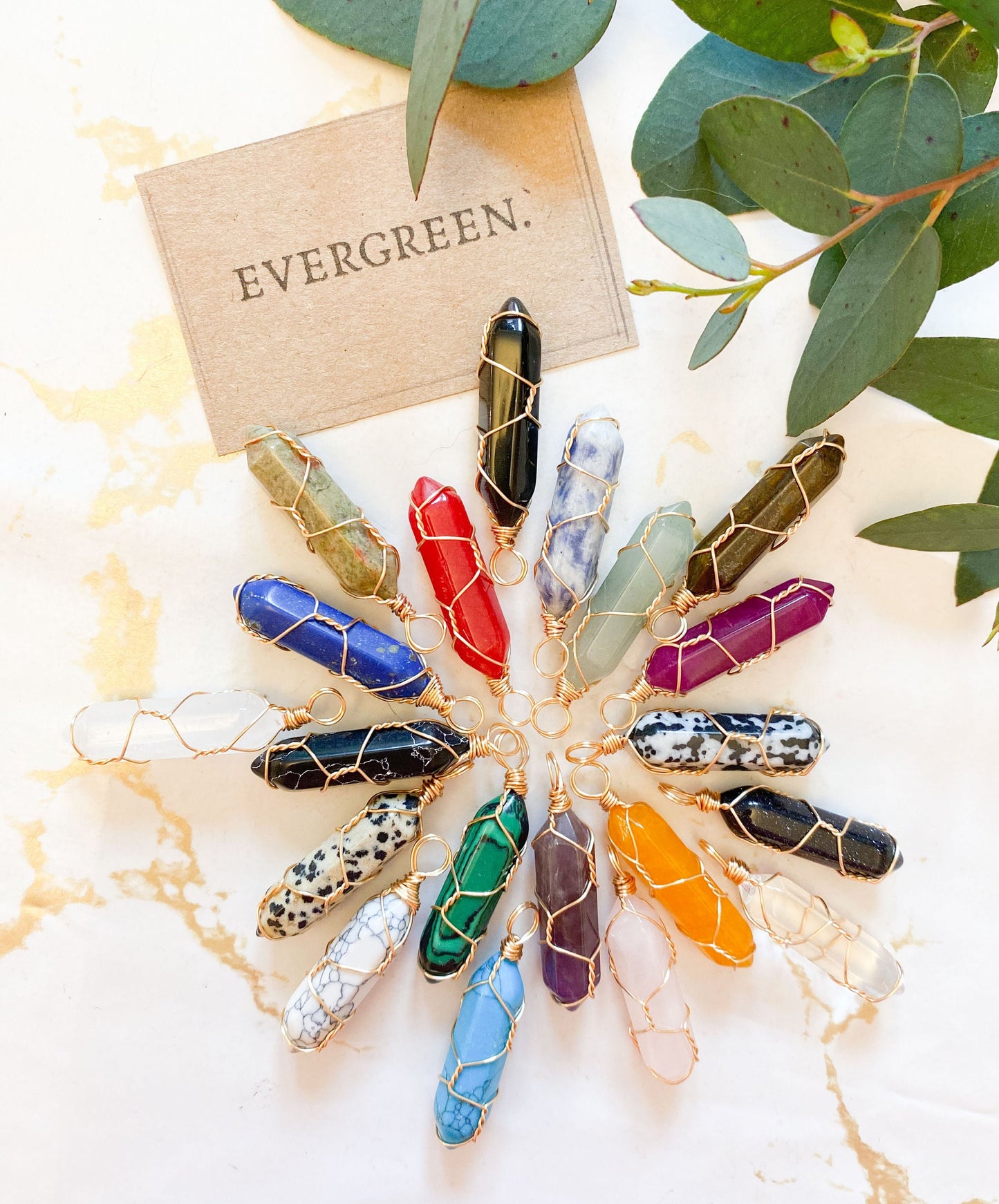 Wire Wrapped Crystal Point Pendant - Wide Variety Available!
