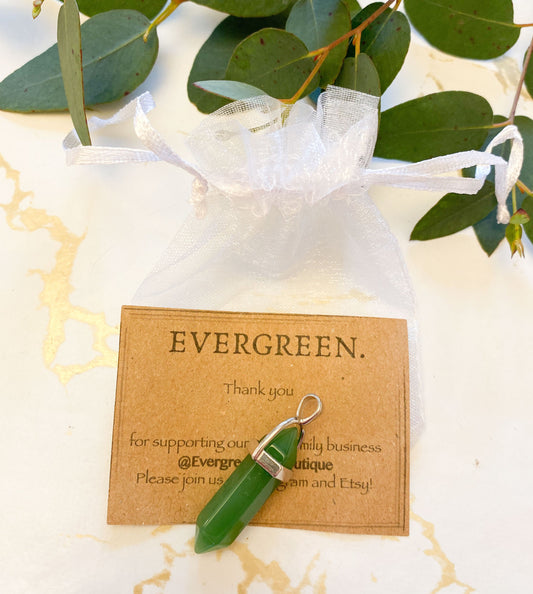 Crystal Double Point Pendant - Wide Variety Available!