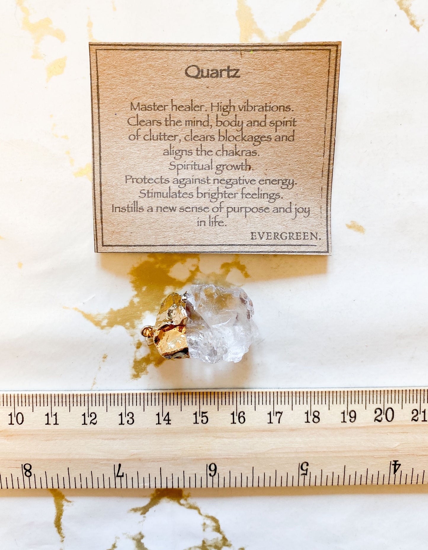 Raw / Rough Quartz Crystal Nugget Pendant - Cleansing, Concentration & Clarity