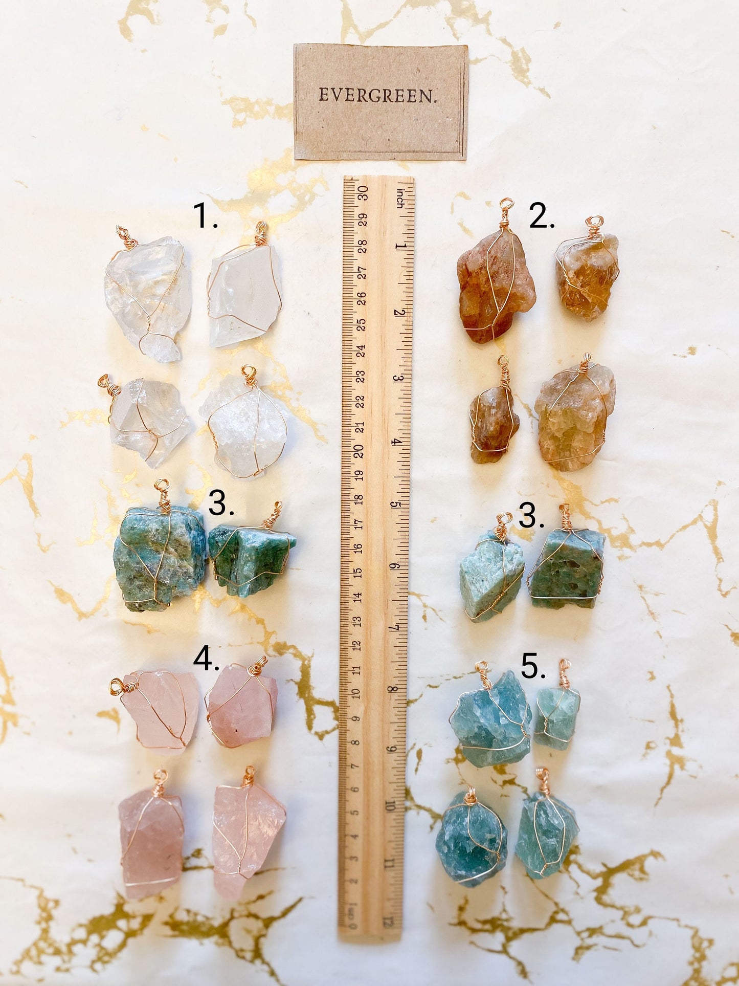 Raw Crystal Wire Wrapped Pendant - Wide Variety Available!