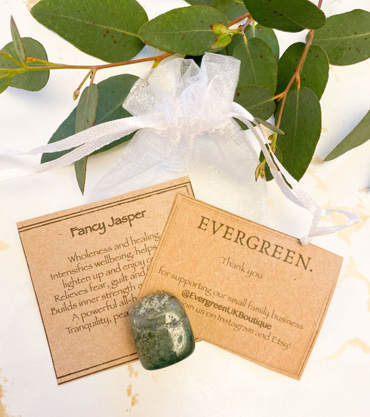 Fancy Jasper Crystal Tumbled Stone - Wholeness, Peace & Healing