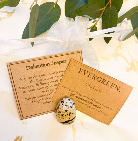 Dalmatian Jasper Crystal Tumbled Stone - Grounding, Fun & Loyalty