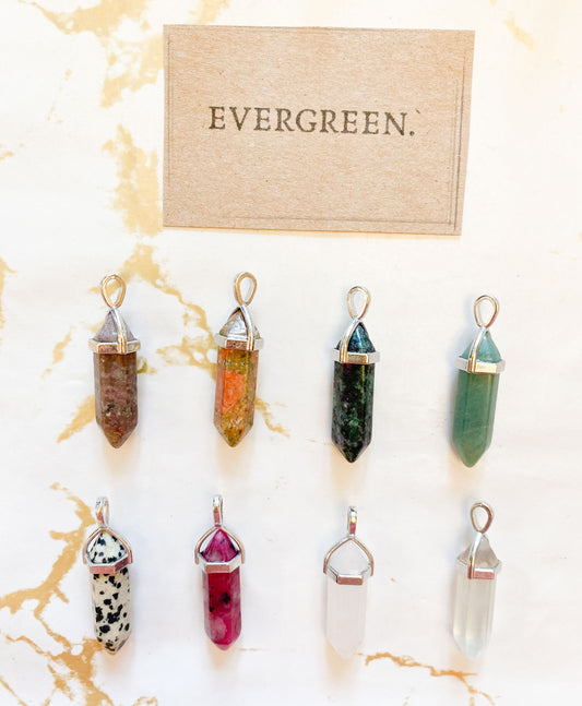Crystal Point Pendant - Wide Variety Available!