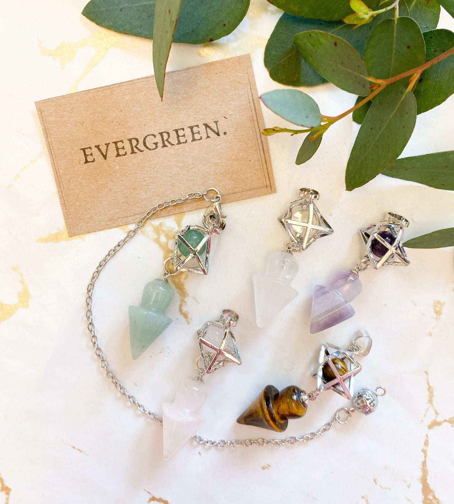 Crystal Point Pendulum & Necklace Set - Wide Variety Available!