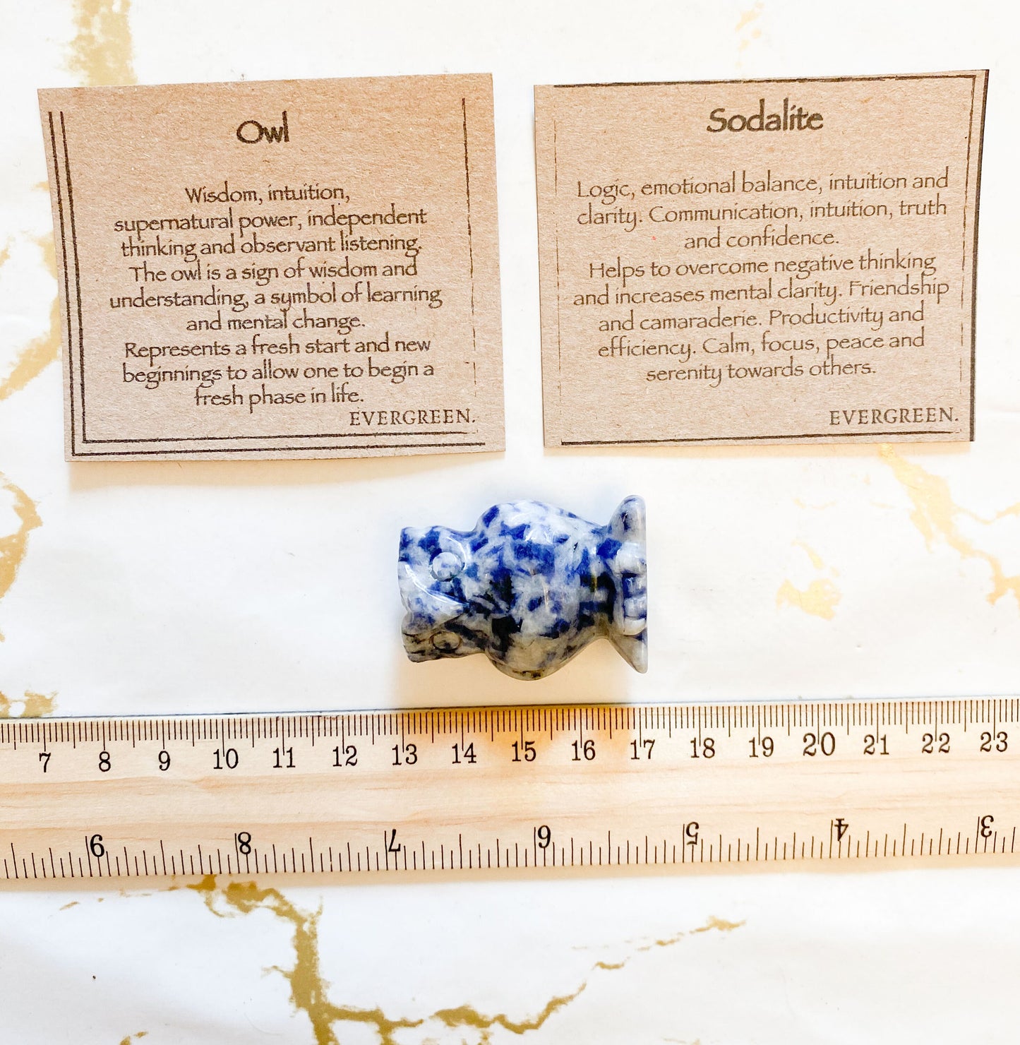 Sodalite Crystal Owl - Wisdom, Intuition & Logic