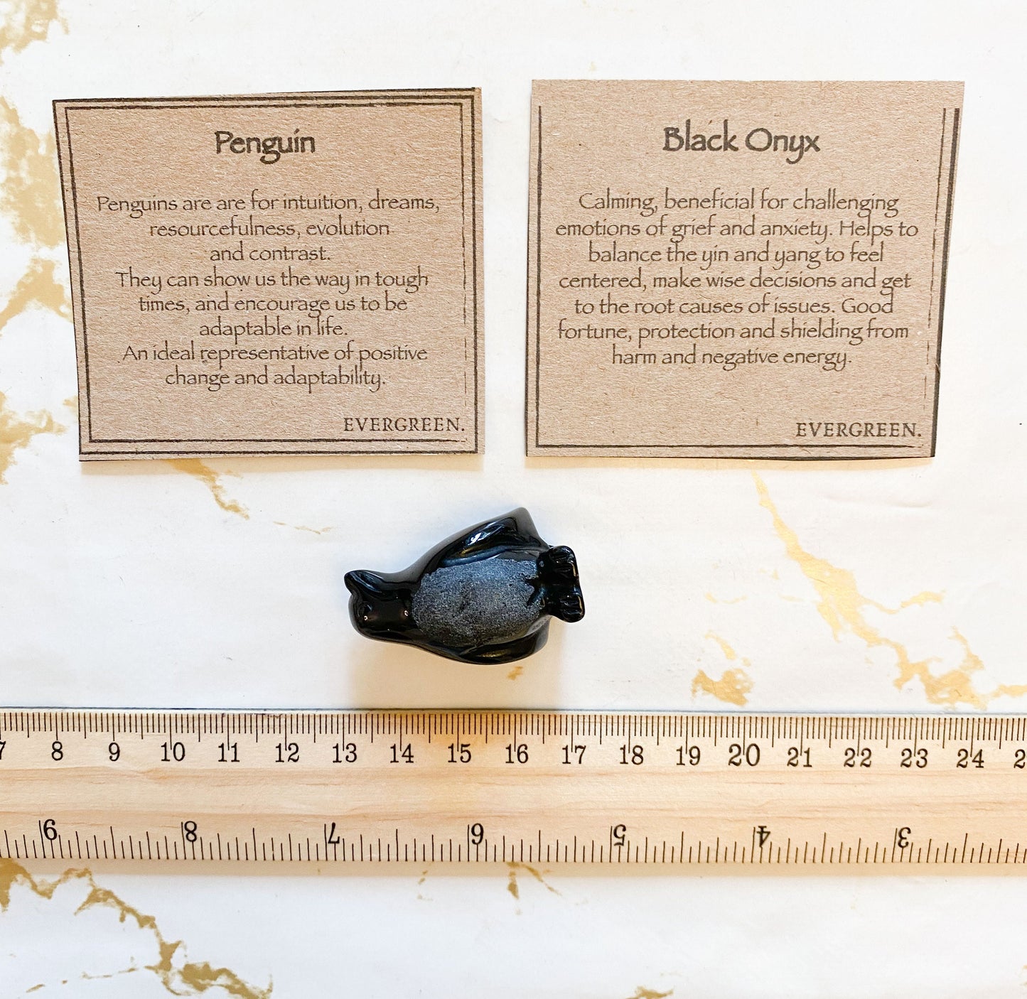 Black Onyx Crystal Penguin - Intuition, Balance & Adaptability