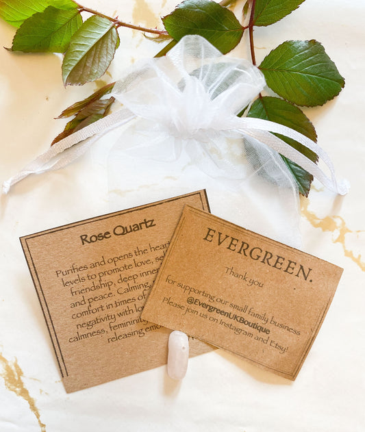 Rose Quartz Drilled Crystal Bullet - Love, Friendship & Healing