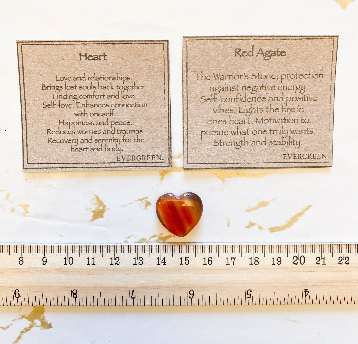 Red Agate Crystal Heart 20mm - Protection, Self-Confidence & Positivity
