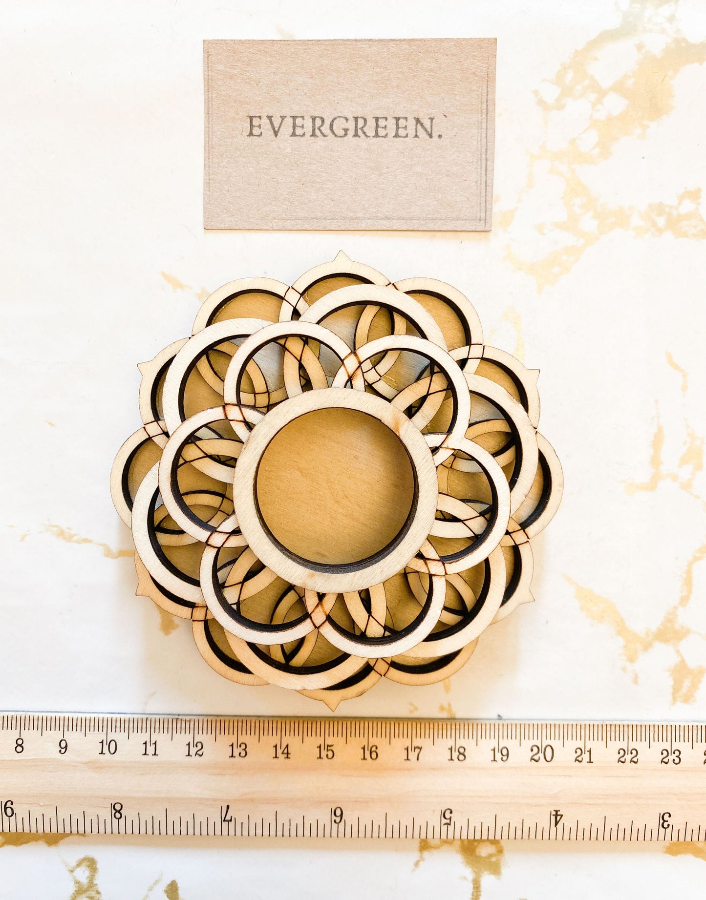 Wooden Mandala Crystal Ball Stand 10cm - Fits A Variety Of Crystal Ball Sizes!
