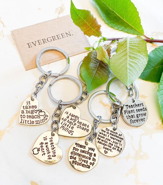 Thank You Teacher Keychain - Wide Variety Available!