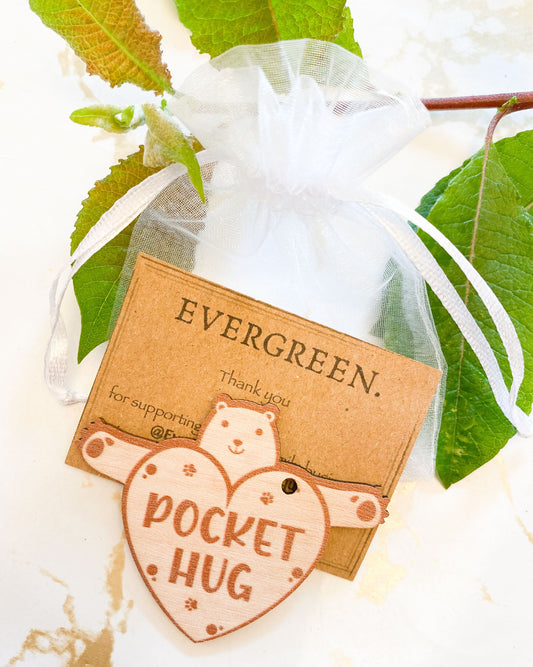 Wooden Pocket Hug - Variety Of Designs Available!