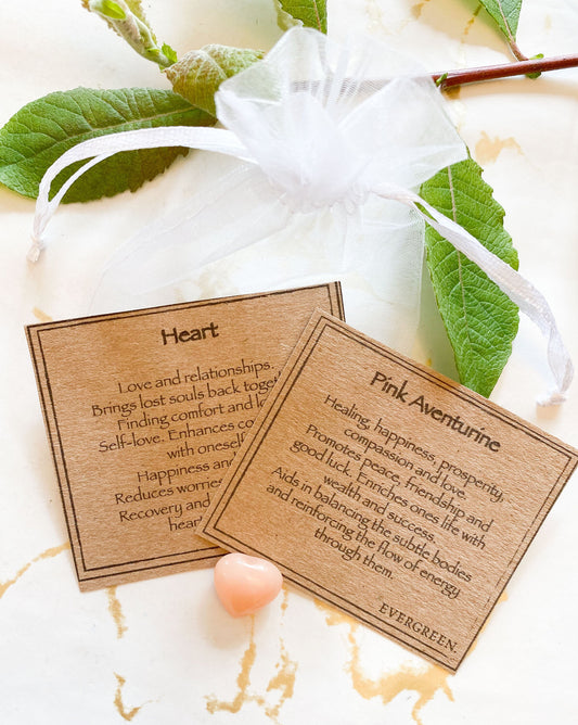 Pink Aventurine Crystal Heart 15mm - Healing, Compassion & Success