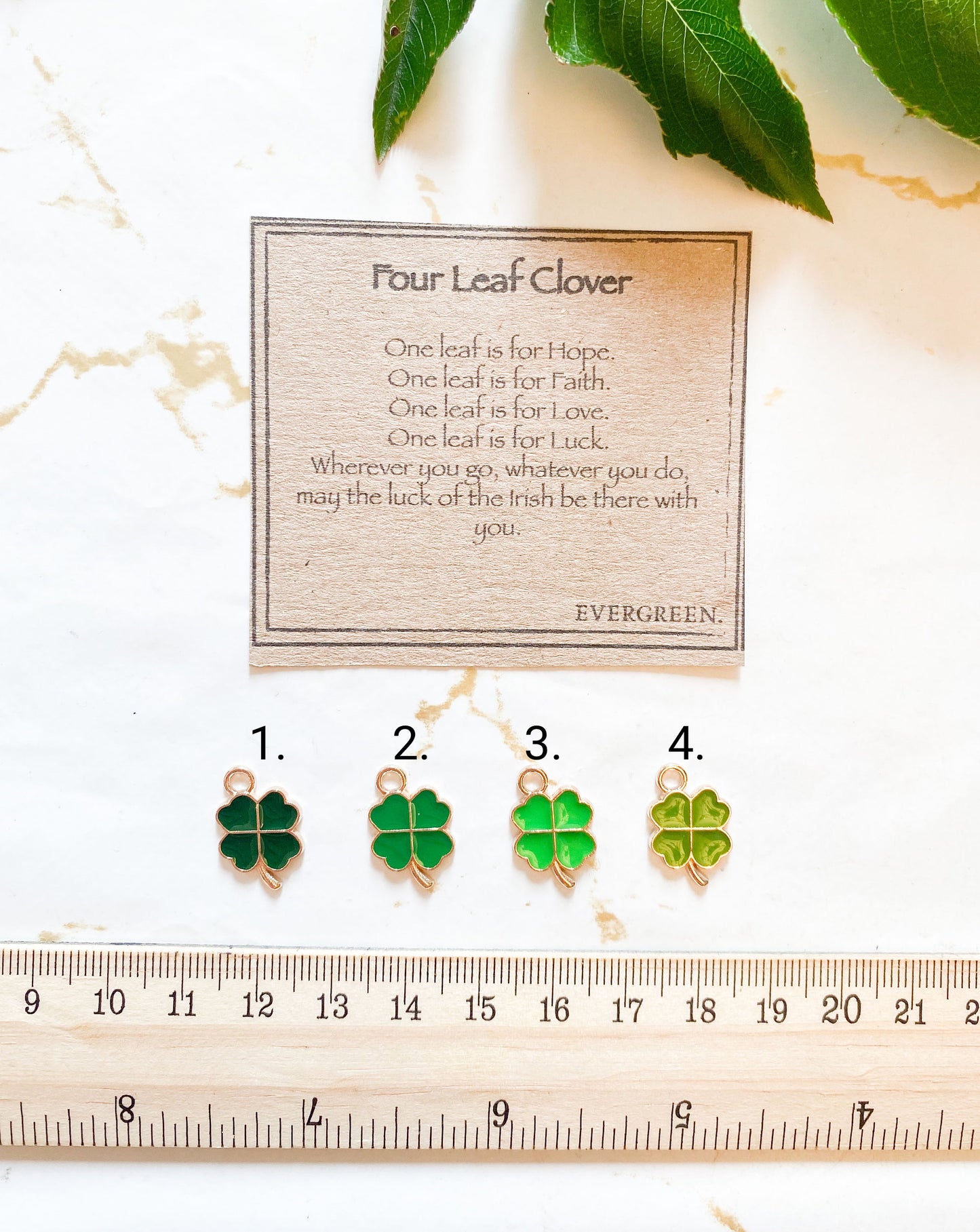 Four Leaf Clover Metal Pendant - Wide Variety Available!