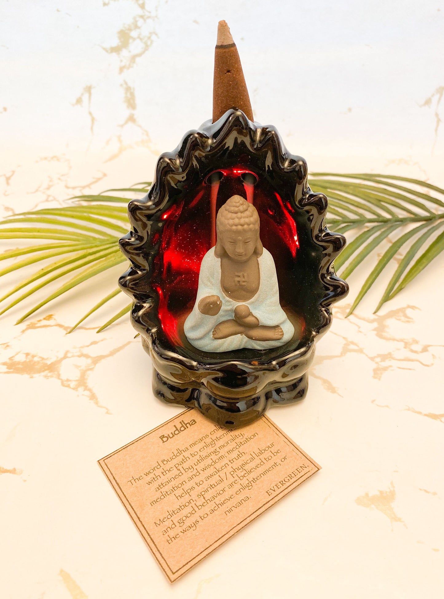 Colour Changing Light Up Buddha Backflow Incense Burner