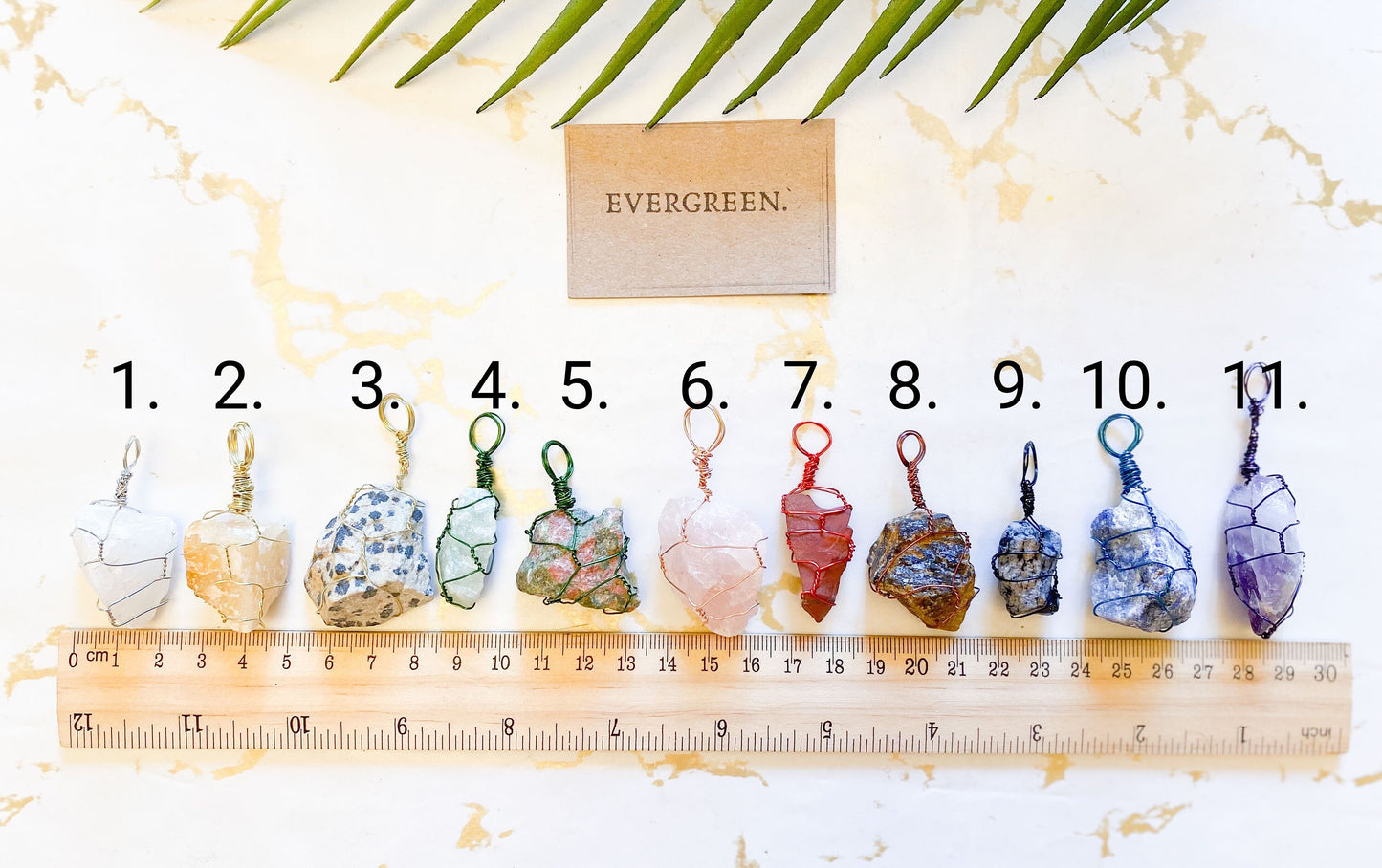 Hand Wrapped Raw / Rough Crystal Pendants With Coloured Copper Wire - Wide Variety Available!