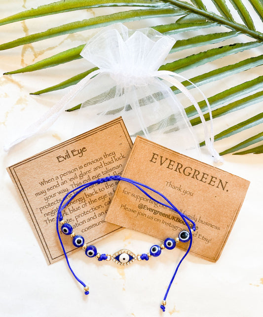 Evil Eye Adjustable Friendship Bracelet - Variety Of Colours Available!