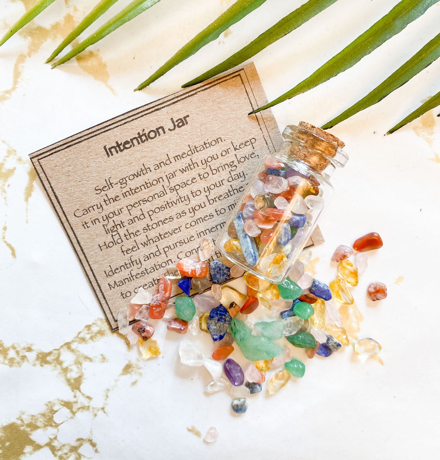 Mixed Crystal Chip Intention Jar - Growth, Positivity & Energy