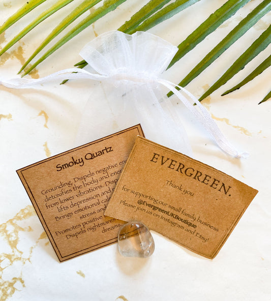 Smoky Quartz Crystal Tumbled Stone - Grounding, Calmness & Manifestation