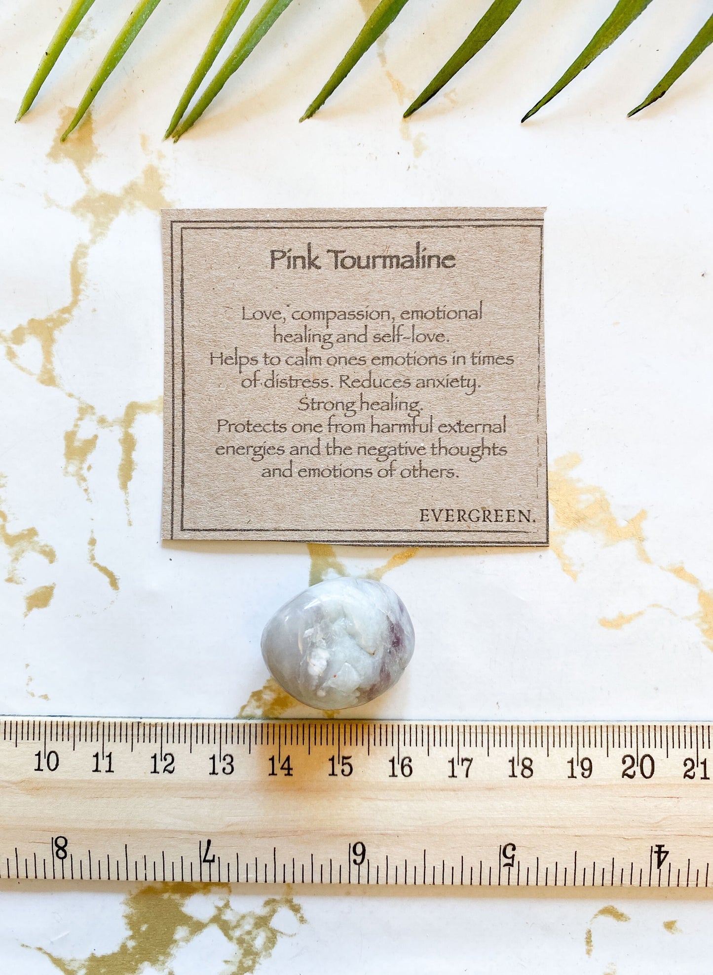 Pink Tourmaline Crystal Tumbled Stone - Love, Healing & Compassion